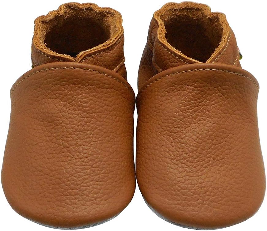 YALION Soft Leather Slip-On Anti-Slip Moccasins for Babies