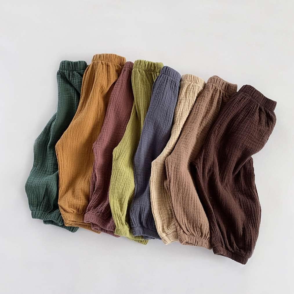 stackable lightweight soft comfortable Linen Pants for Kids