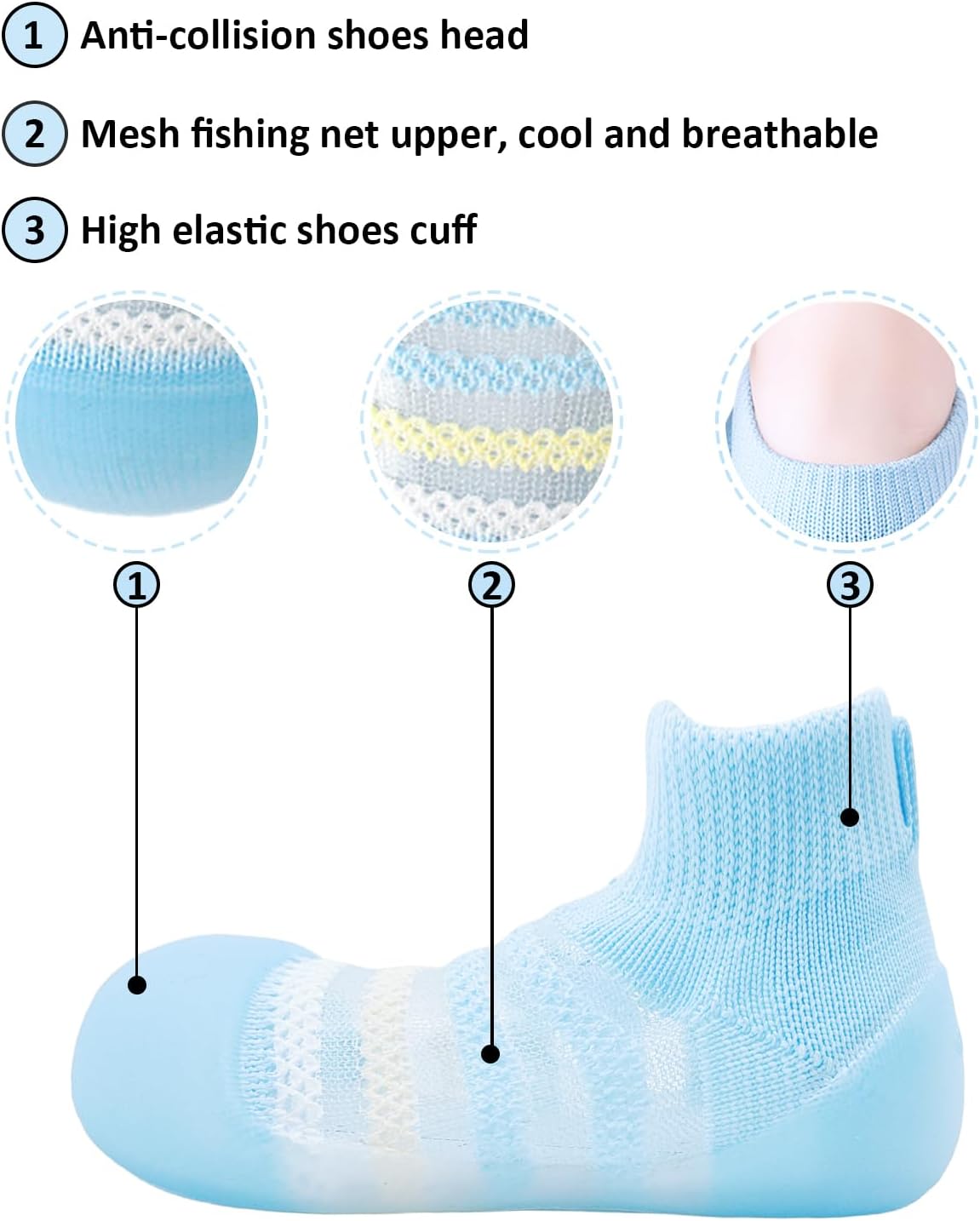 Perfect for Baby Boys Non-Slip Socks Shoes with Soft Sole Design