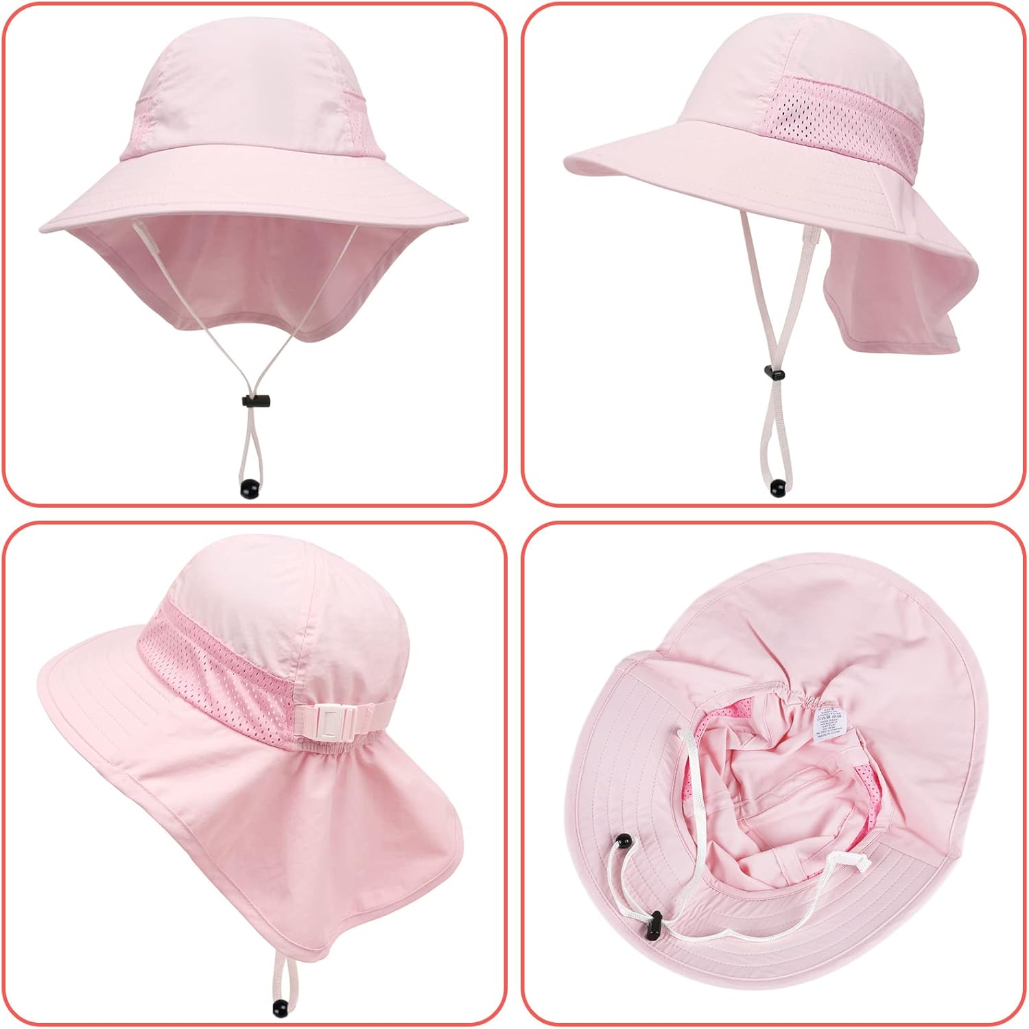HONGTEYA Adjustable Toddler Sun Hat Upf 50