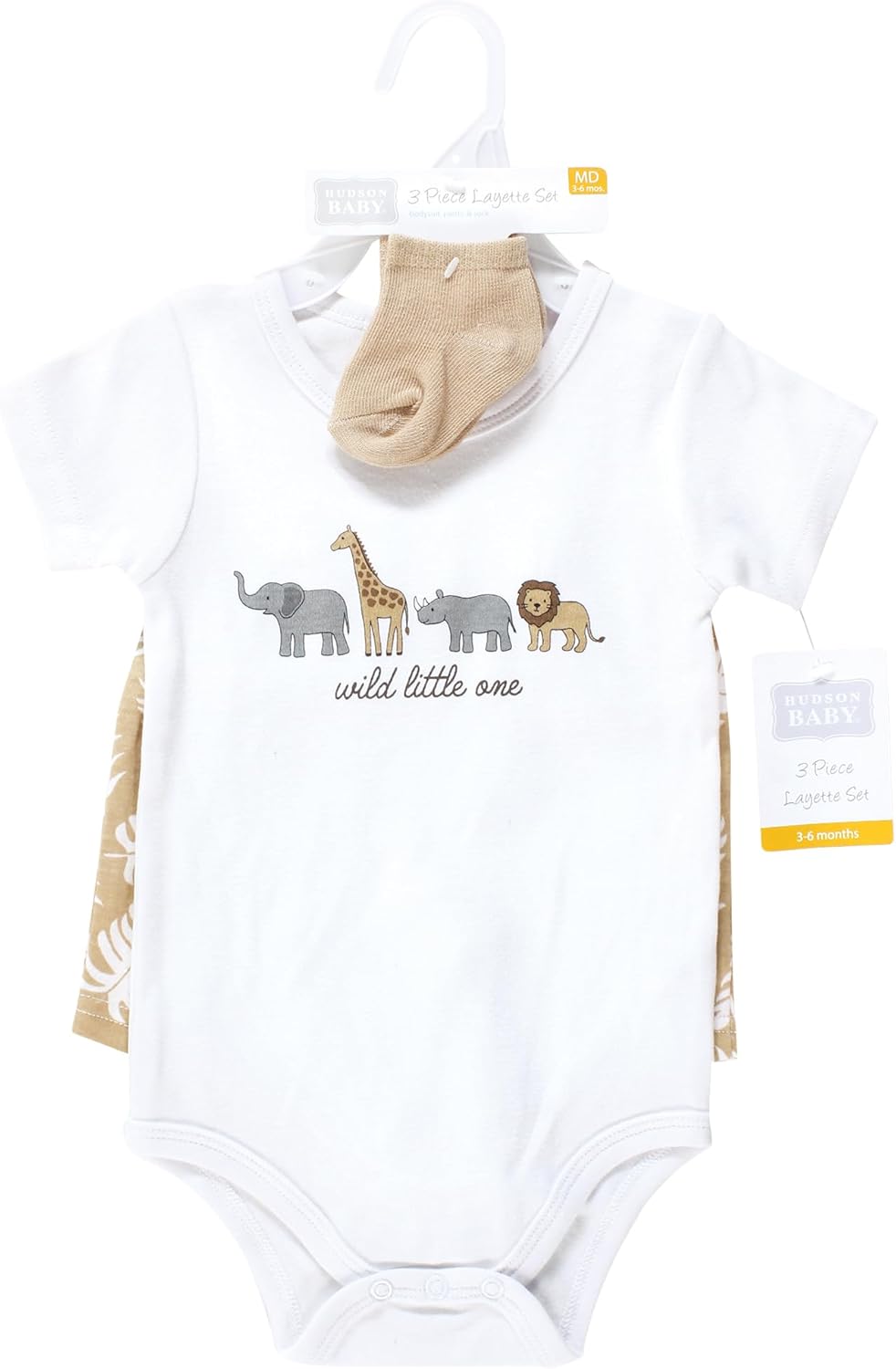 Hudson Baby Unisex Baby Bodysuit Short and Sock