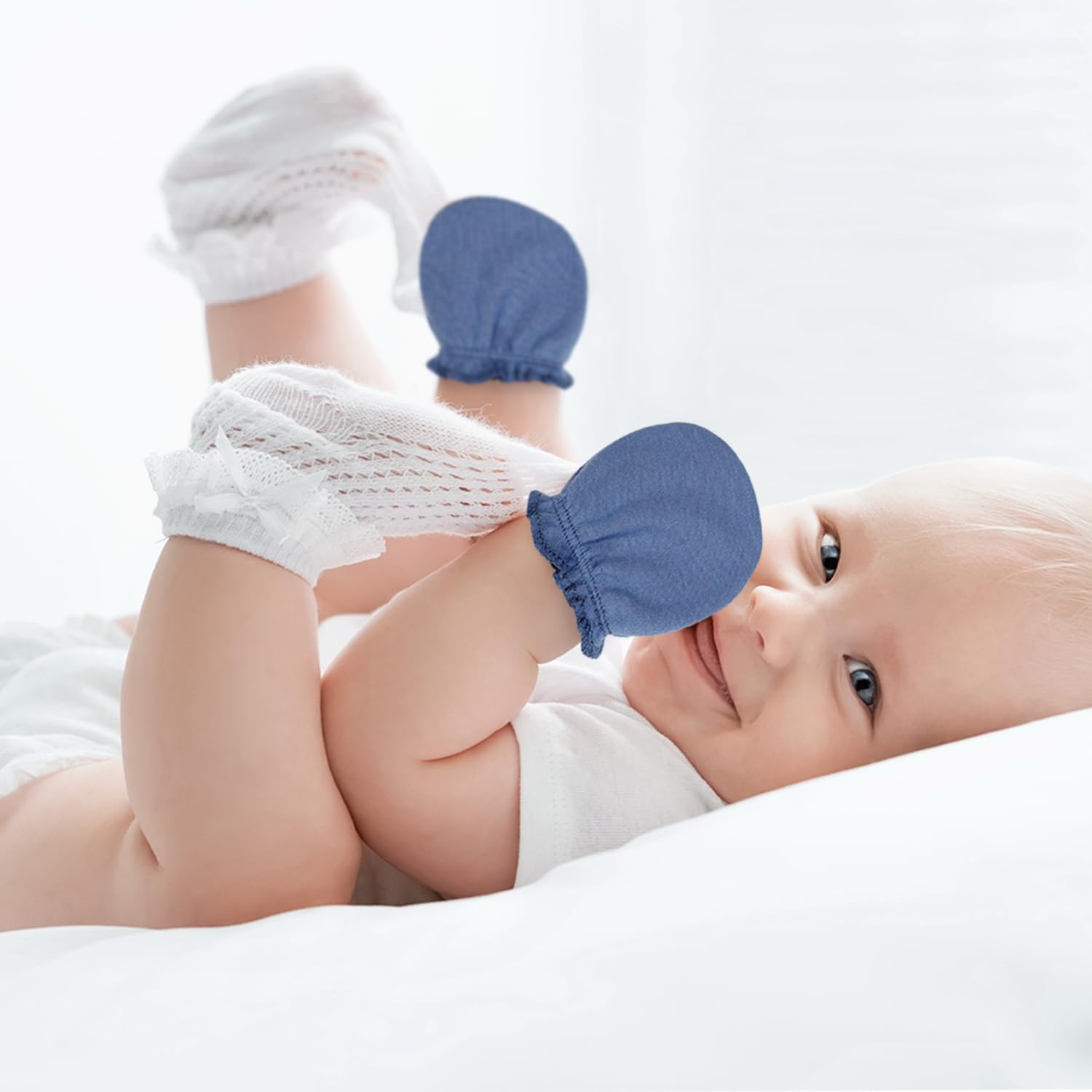 KiddyCare Hand Mittens No Scratch for Newborns 0-6 Months
