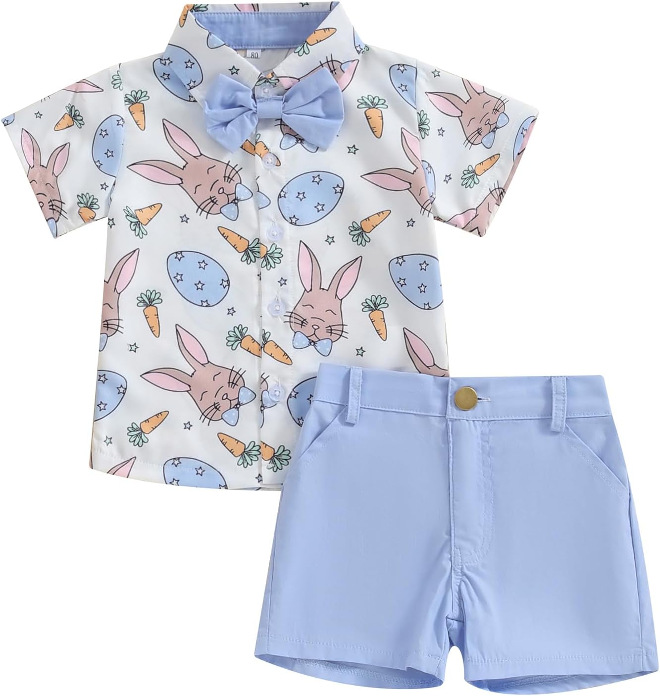 4th of July Toddler Boys Outfit Set with StripesPerfect for Celebrations