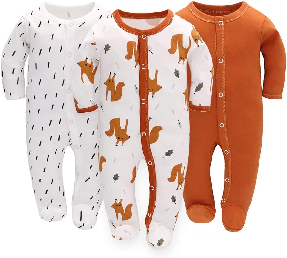 Infant Boys Girls Footie Onesies