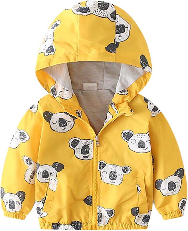 Dinosaur Print Toddler Boys Hooded Jacket
