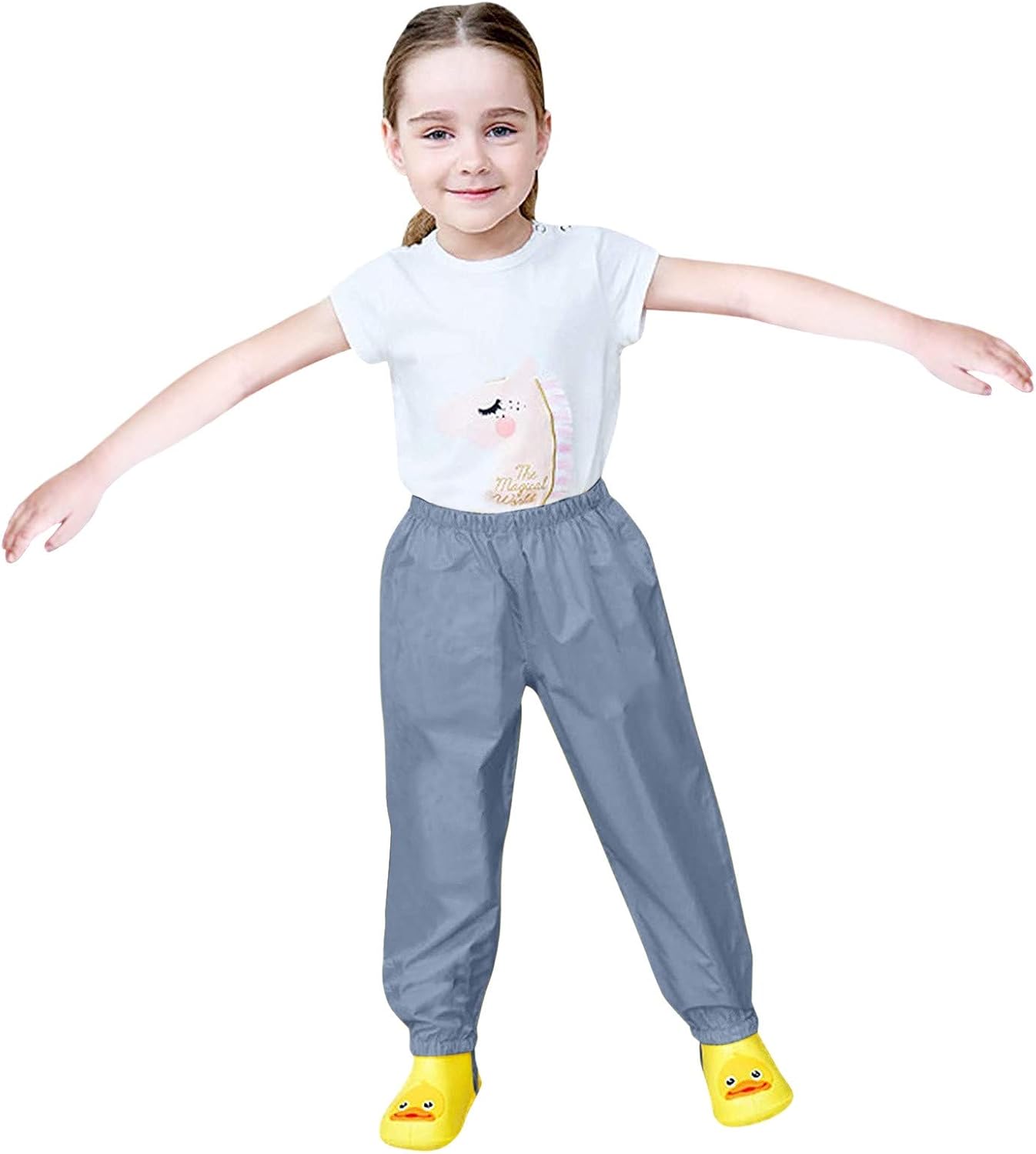 RNTOP Kids REVWXYZ Waterproof suspender Rain Jacket