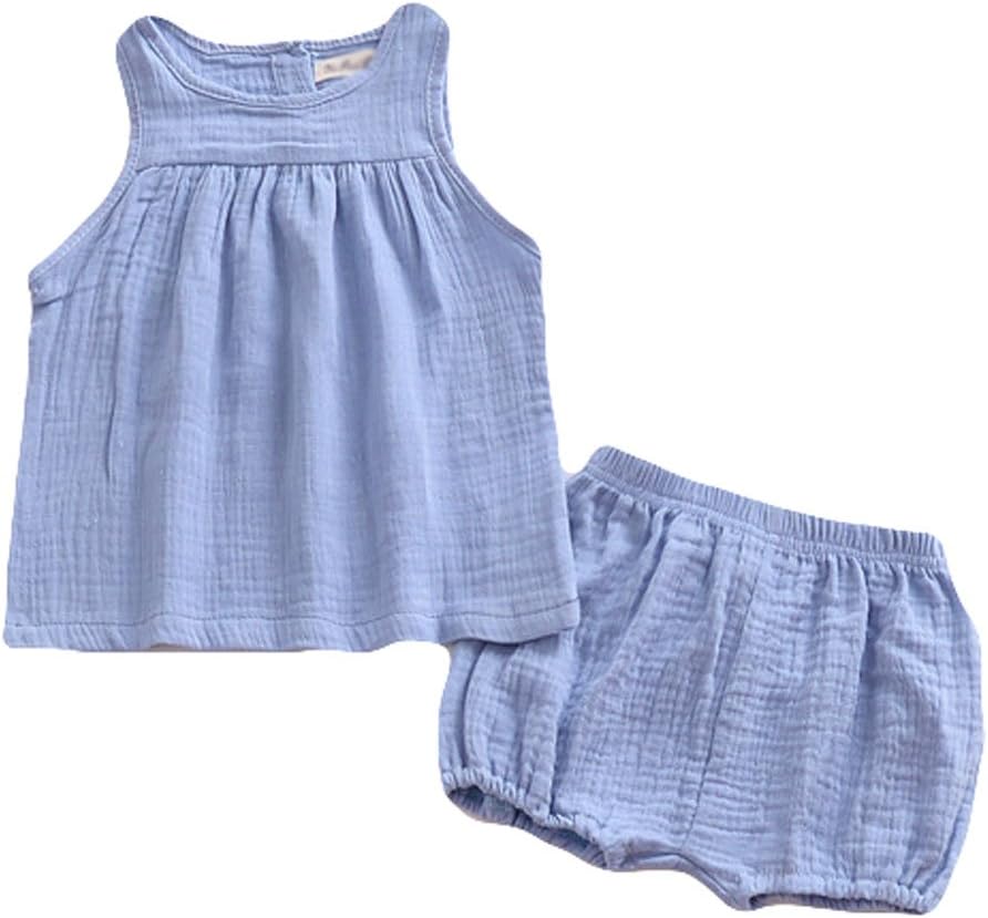 LOOLY Unisex Baby Outfits Tank Tops Bloomers