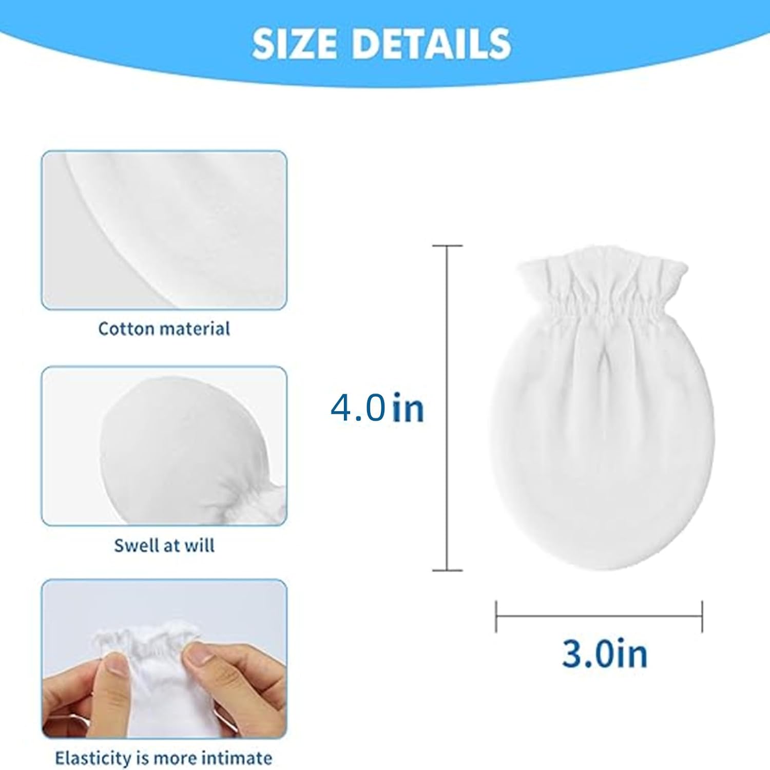 12-Pair 100 Cotton No Scratching Mitten Set for Babies