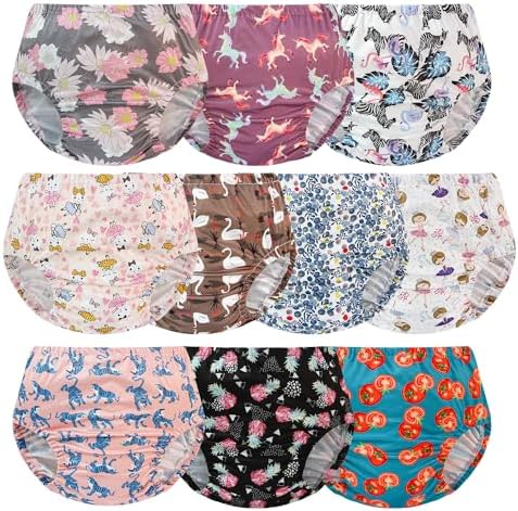 EZ Moms 10-Pack Waterproof Plastic Underwear for Baby