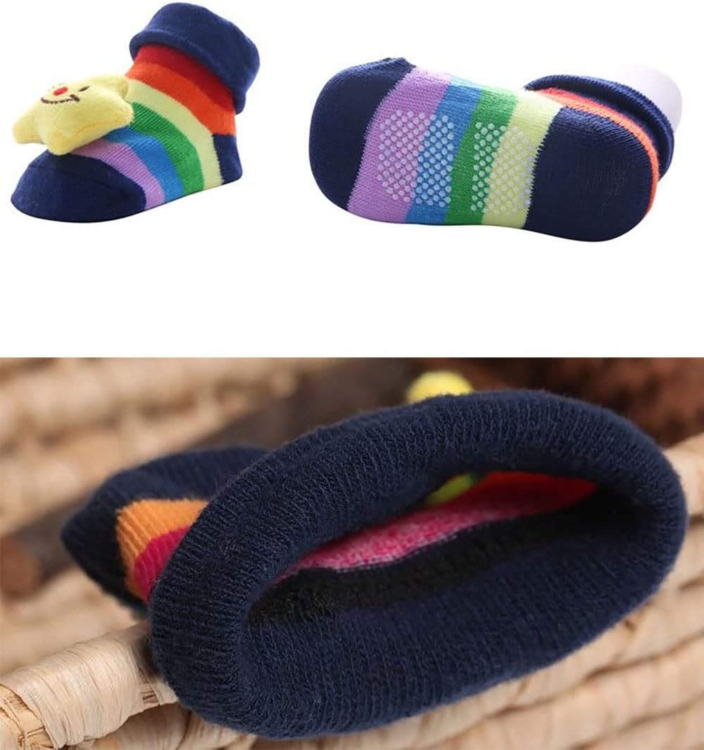 6-Piece Baby 3D Cartoon Anti-Skid Booties