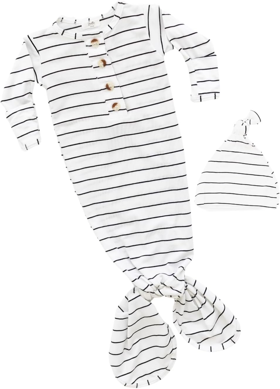 Stroller Society Knotted Baby Gown Set for Newborns and Babies