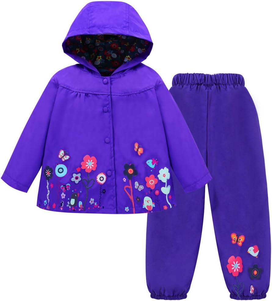 LZH - Waterproof rain jacket with pants child-friendly design