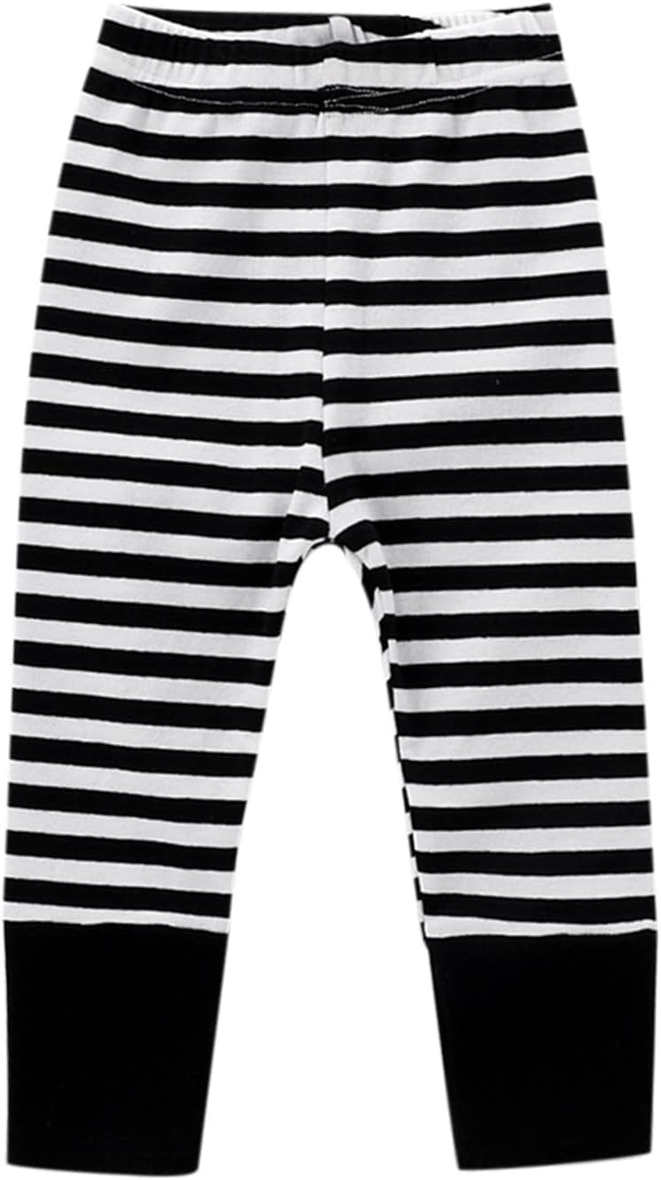 Golden Green Patchwork Striped Infants and Adults Leggings Trousers