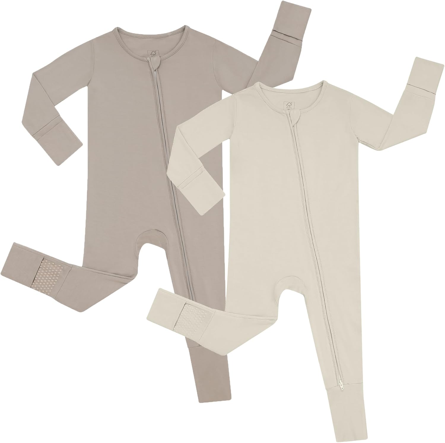 Bamboo Baby Romper with Mittens for Safe Cot Sleep