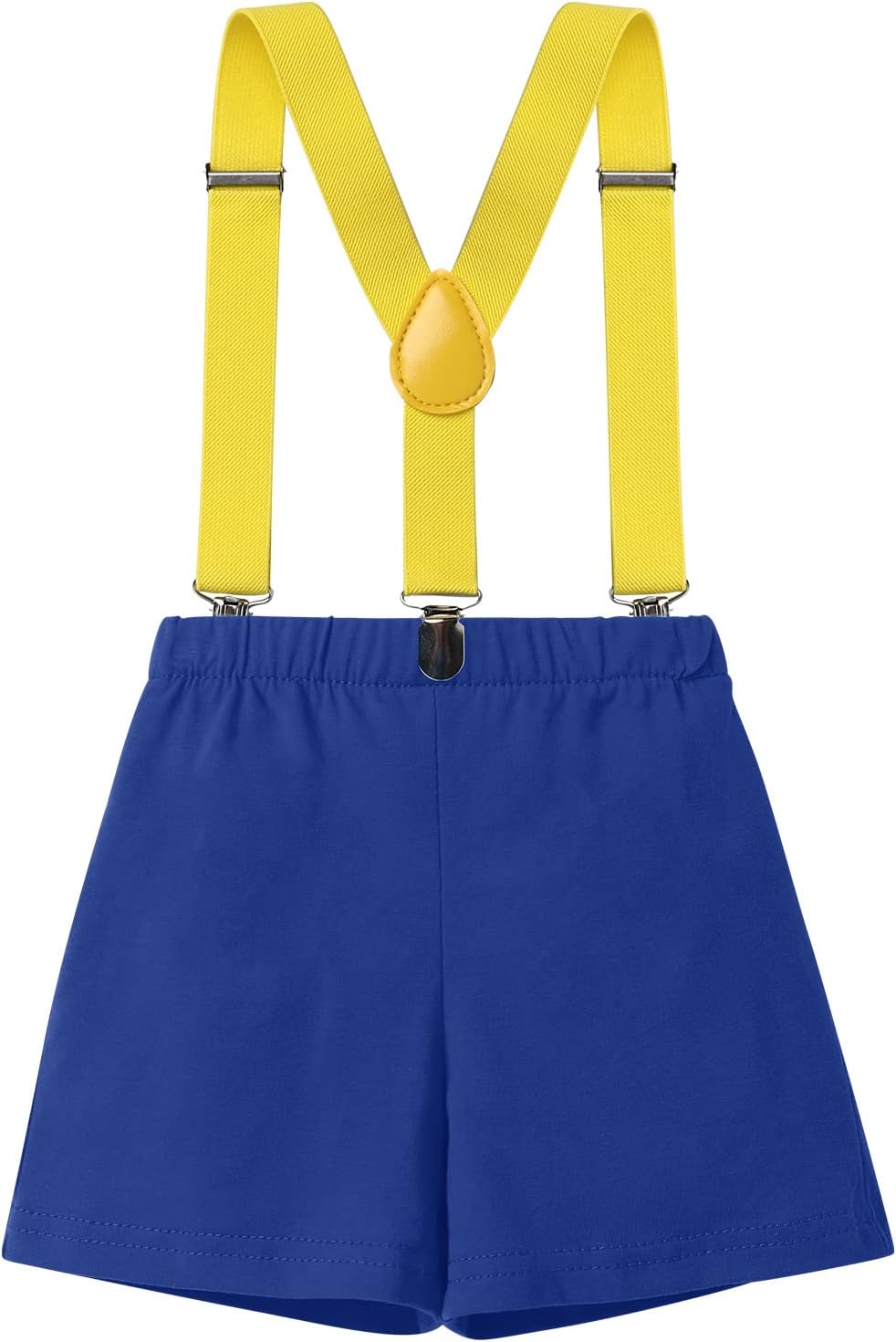 IBTOM CASTLE 1st Birthday Outfit - Jungle Woodland Animal Romper Bloomers Suspenders 3PCS