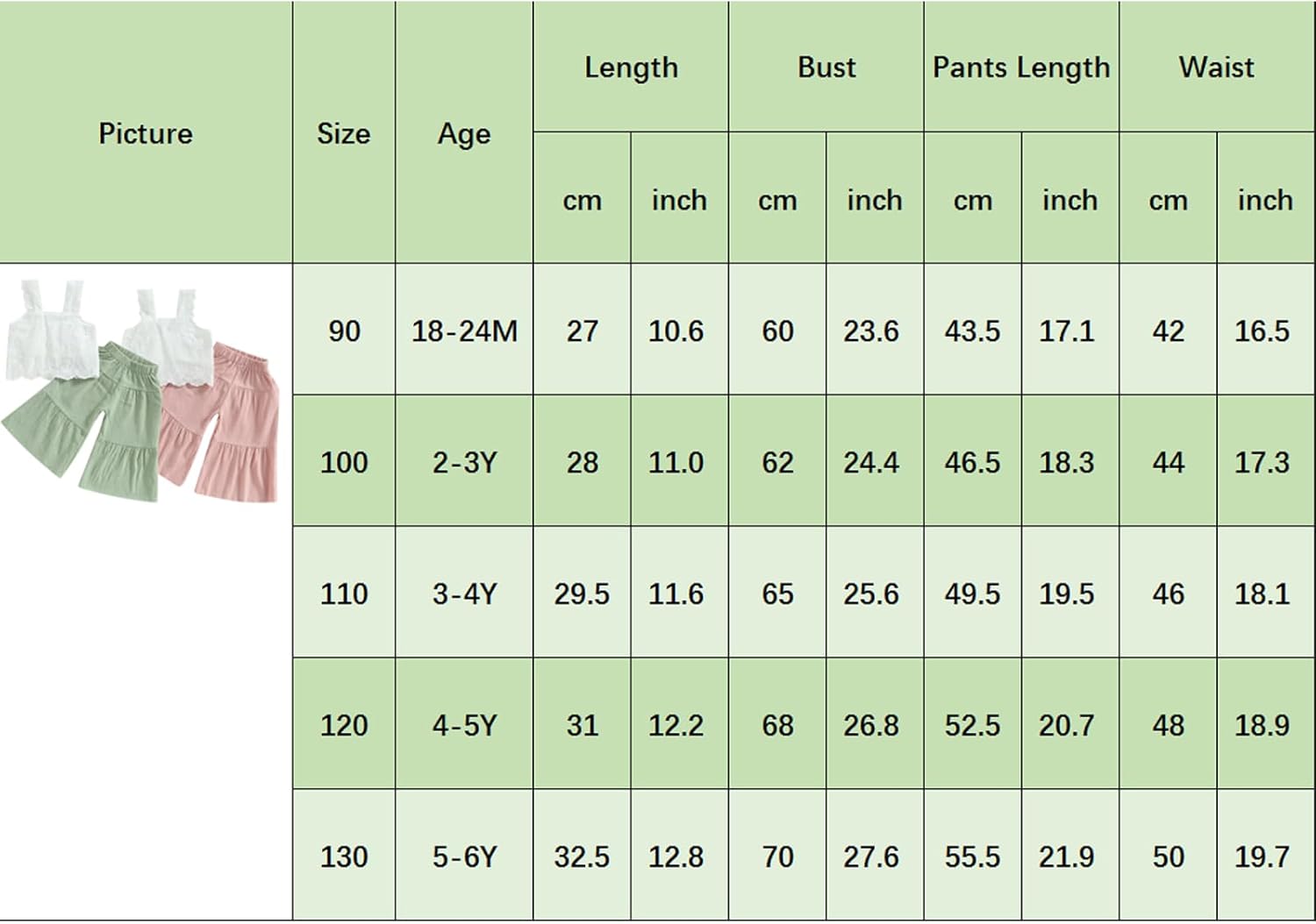 Cute comfy Baby Girl Summer Outfit Set - Crop Top Wide-Pants Combo