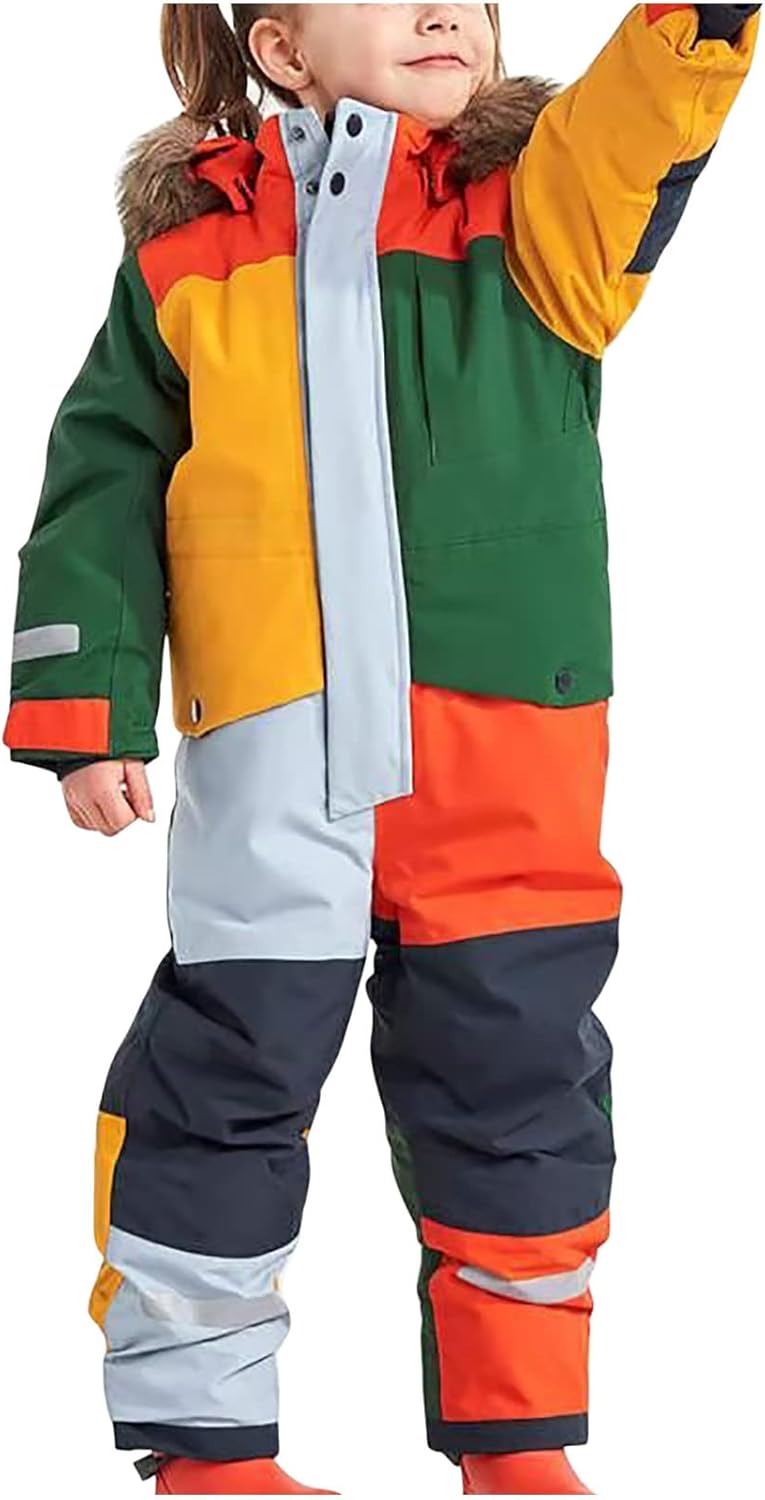 Waterproof Ski Suits for Kids Winter Ski Outfit Toddler Child Ski Jumpsuits