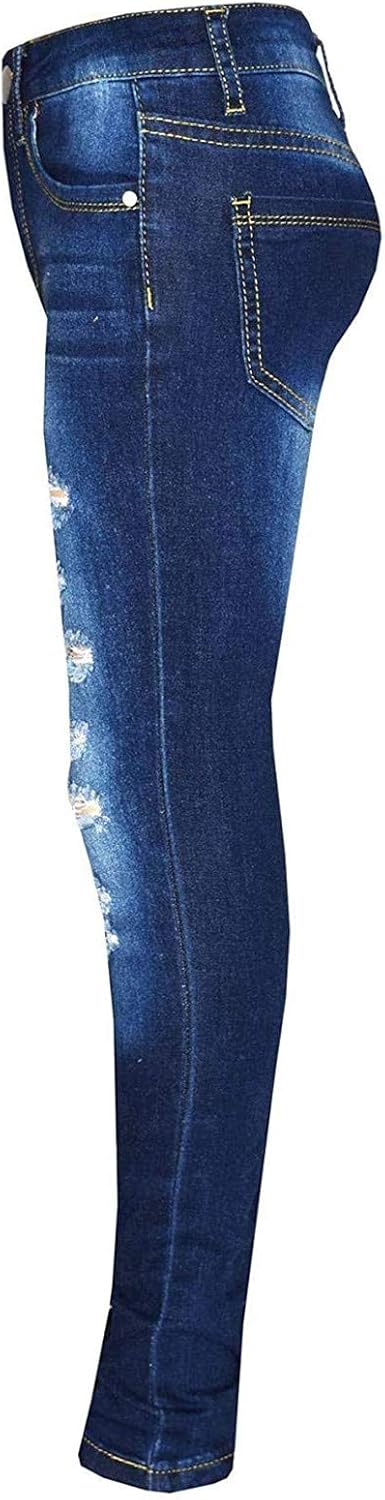 Unisex Boys Cotton Slim Jeans Pants