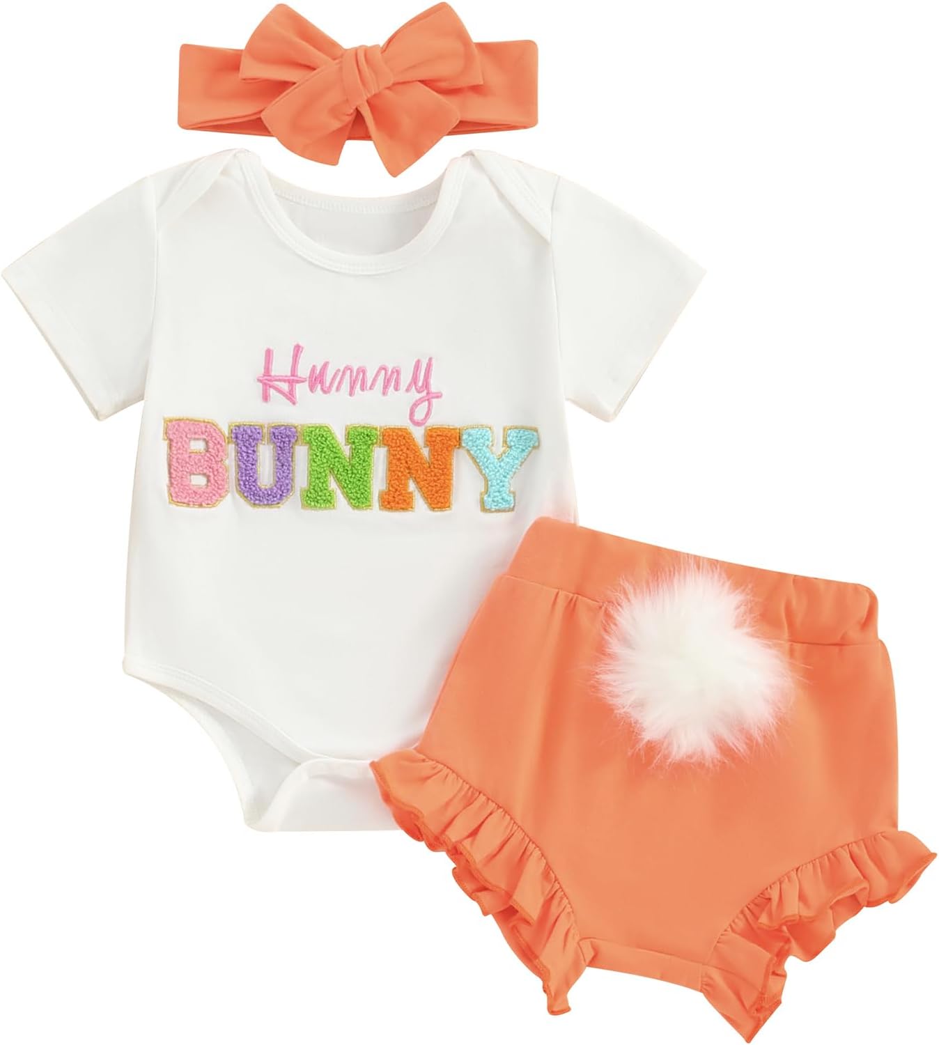Easter Bunny Romper Set for Baby Girls