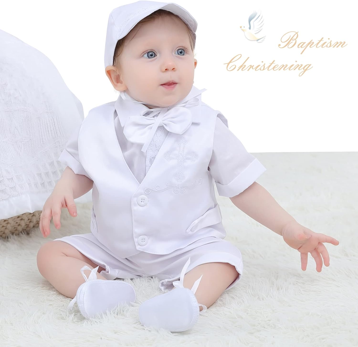 Booulfi Baptism Suit for Baby Boys