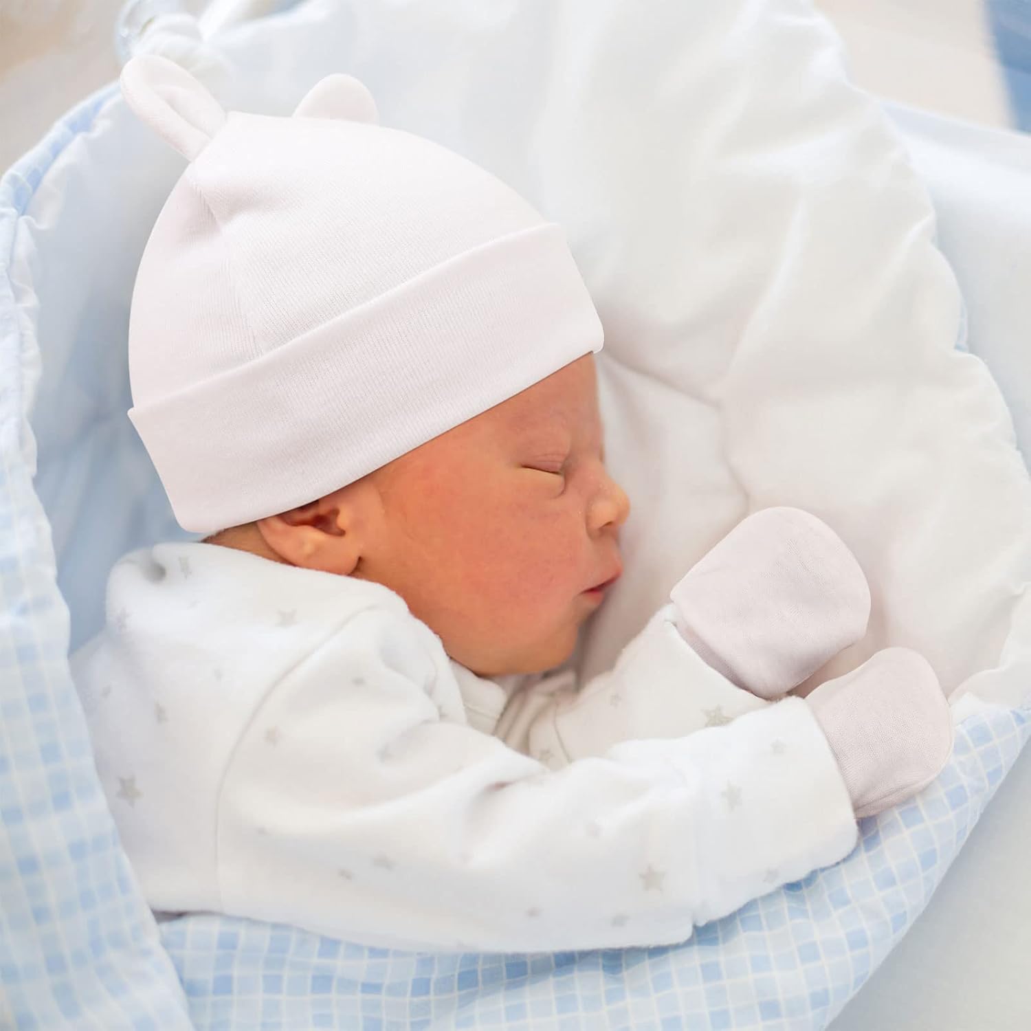 Dreshhow BQUBO - Newborn Baby Hats Mittens Set for Boys Girls