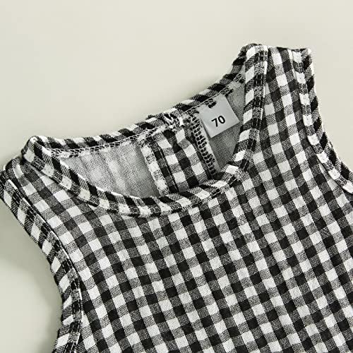 Omkzanbi 2-Piece Summer Cotton Linen Shorts Outfit for Baby