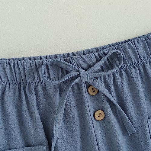 Toddler Boys Cotton Linen Joggers