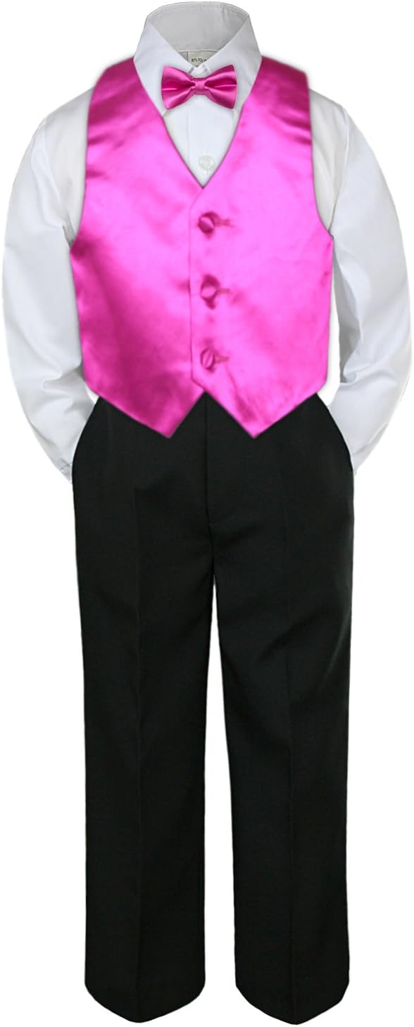 Premium Black 4-Piece Suit Set for Boys