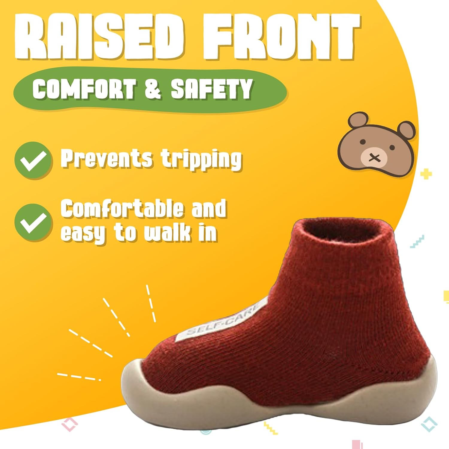 Stylish Non-Slip Cotton Sneakers for Babies