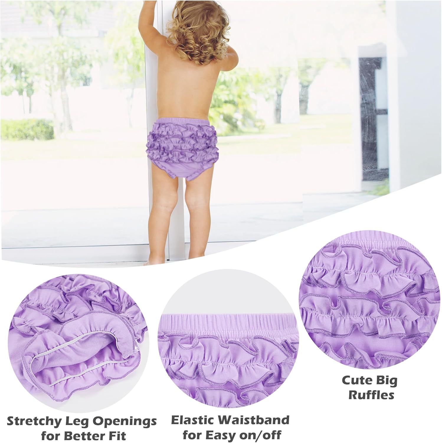 Perfect Gift for Baby - Cute Ruffle Diaper Covers x5