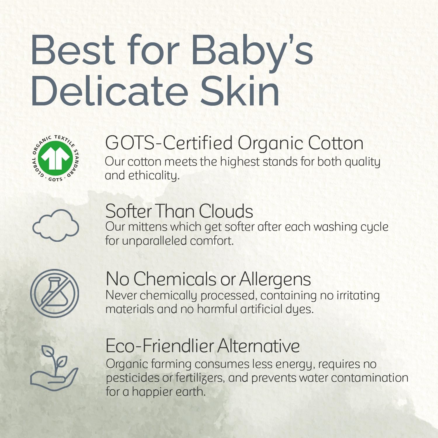 KiddyCare Hand Mittens No Scratch for Newborns 0-6 Months