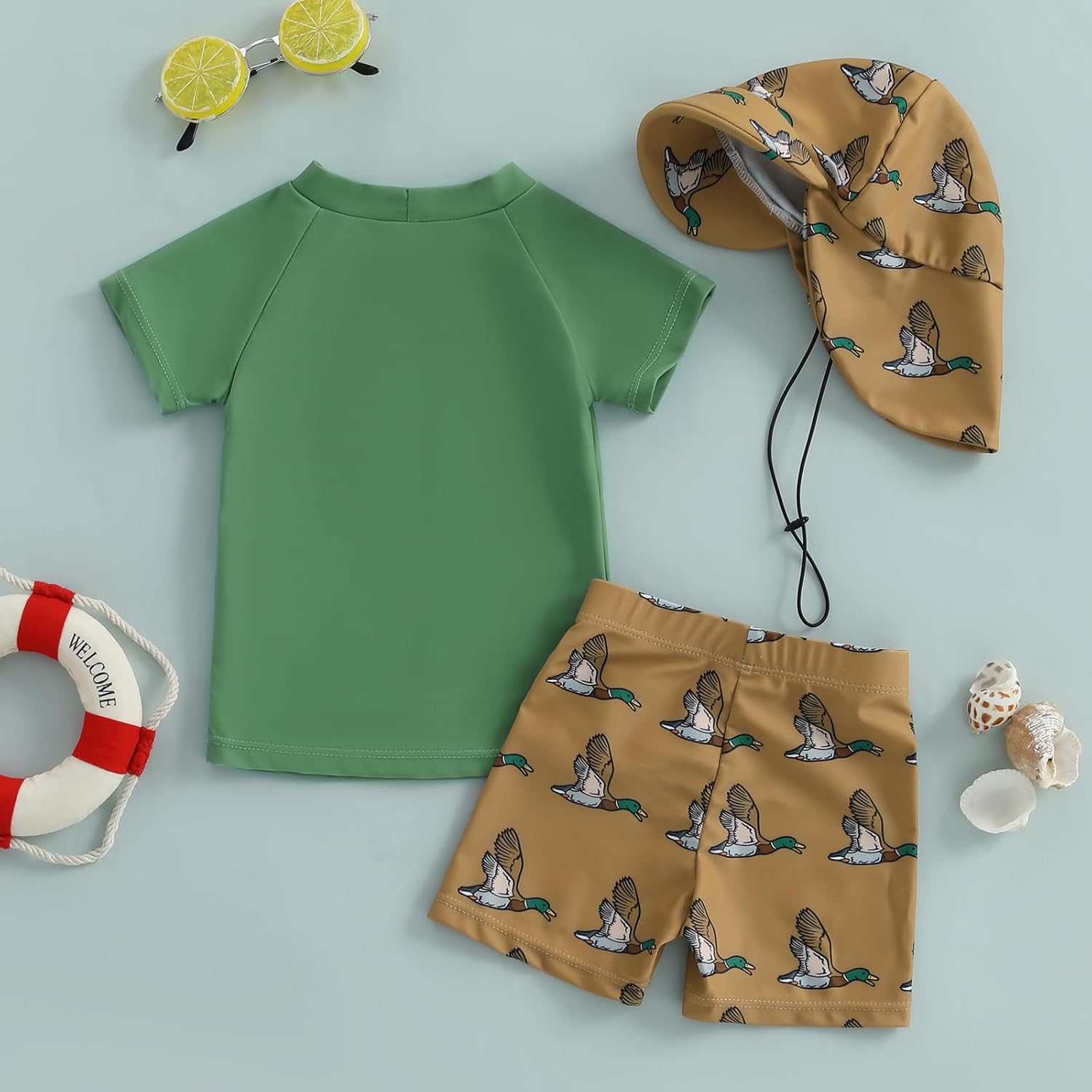Sprifallbaby Toddler Boy RashGuard Swim Set