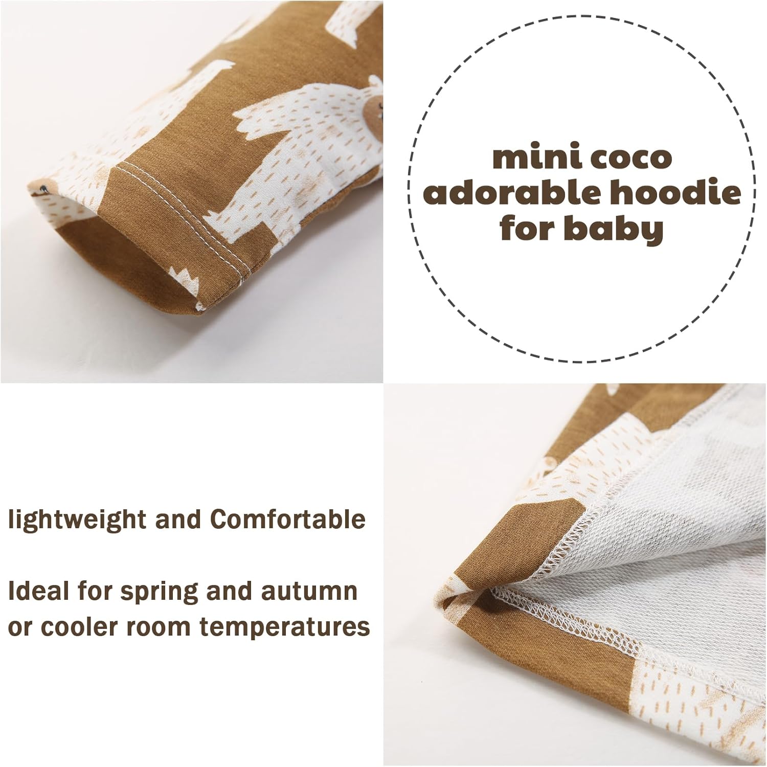100 Cotton Toddler Wind-Proof Hoodie Fall Spring Fashion