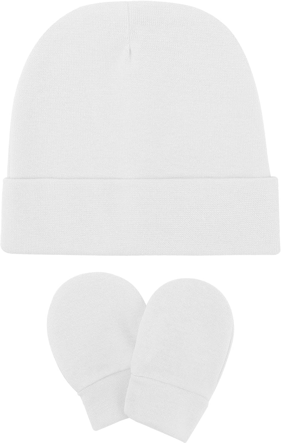 DRESHOW newborn and toddler childproof Baby Hats and Mittens Set - accents