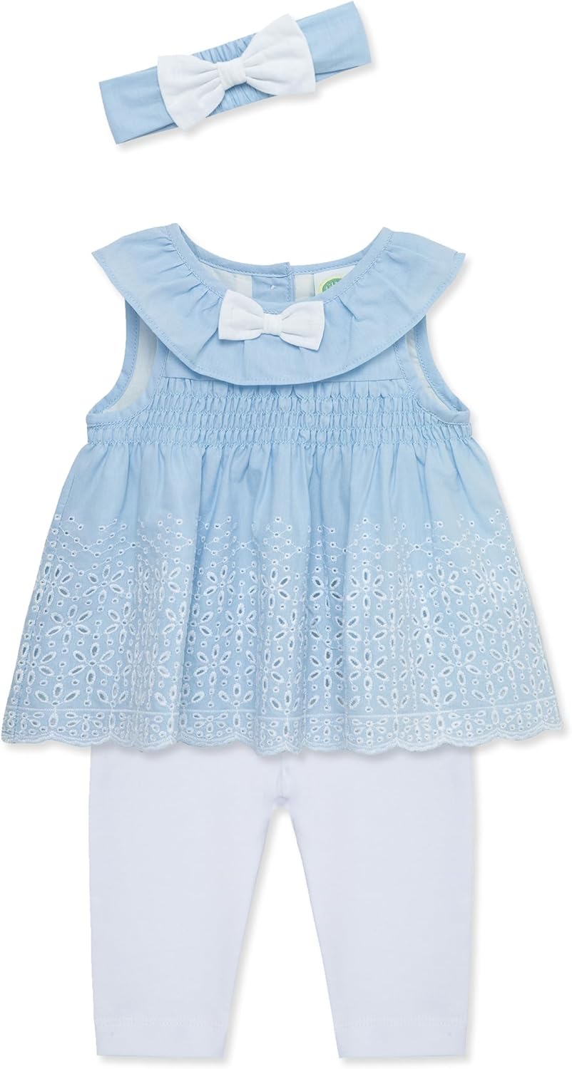 Little Me Baby Girls 3-Piece Tunic Pant Headband Set 3-24 Months