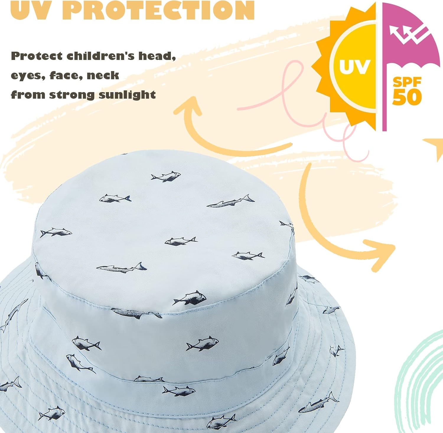Durio UPF 50 Baby Sun Hat for Boys and Girls