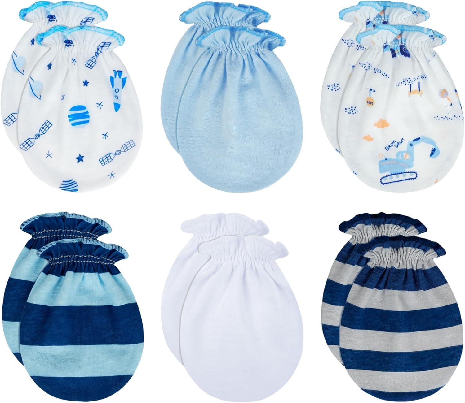 RATIVE No Scratch Mittens Caps for Newborn Boys