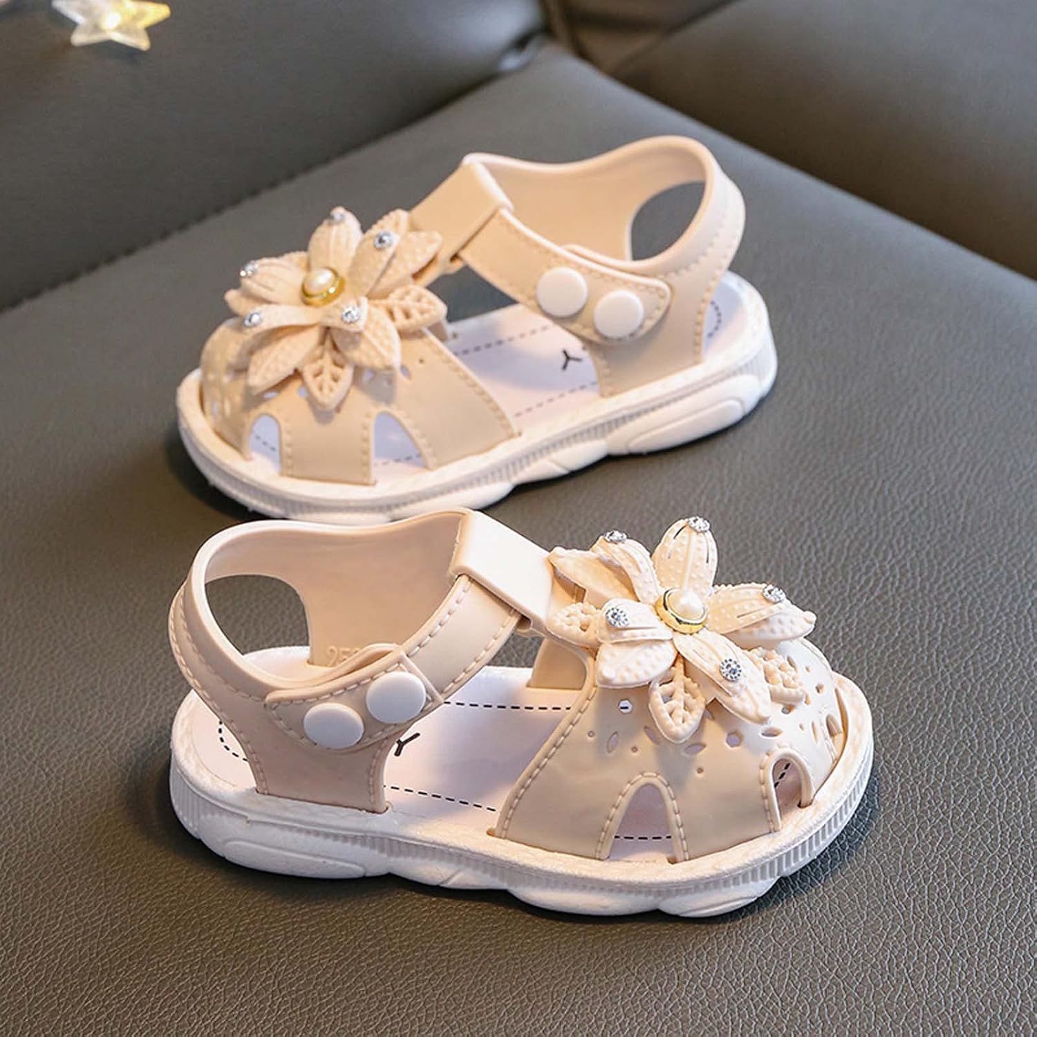 Luxury Kids Sandals Beige