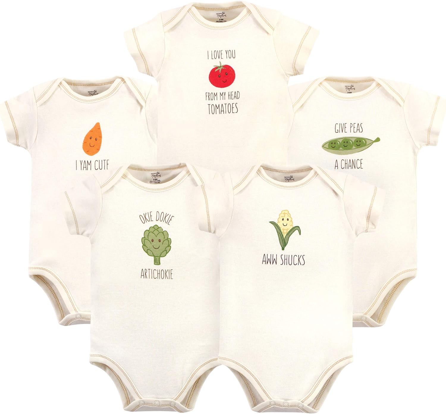 Touched by Nature - Unisex High-Quality Organic Cotton Bodysuits Made in the USA