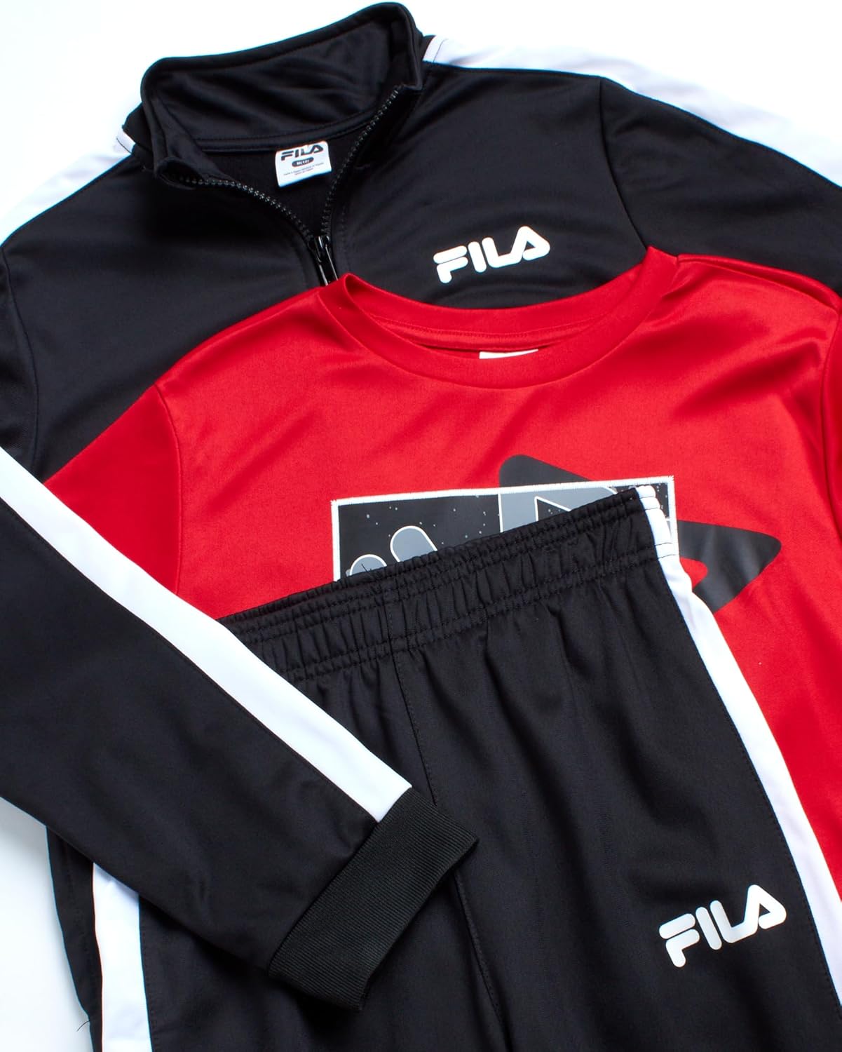 Fila Boys Tracksuit Set 3-Piece Athletic Outfit for Toddler Up