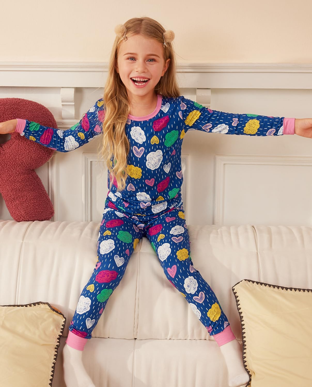 Lightweight bamboo viscose pajama set for toddlers