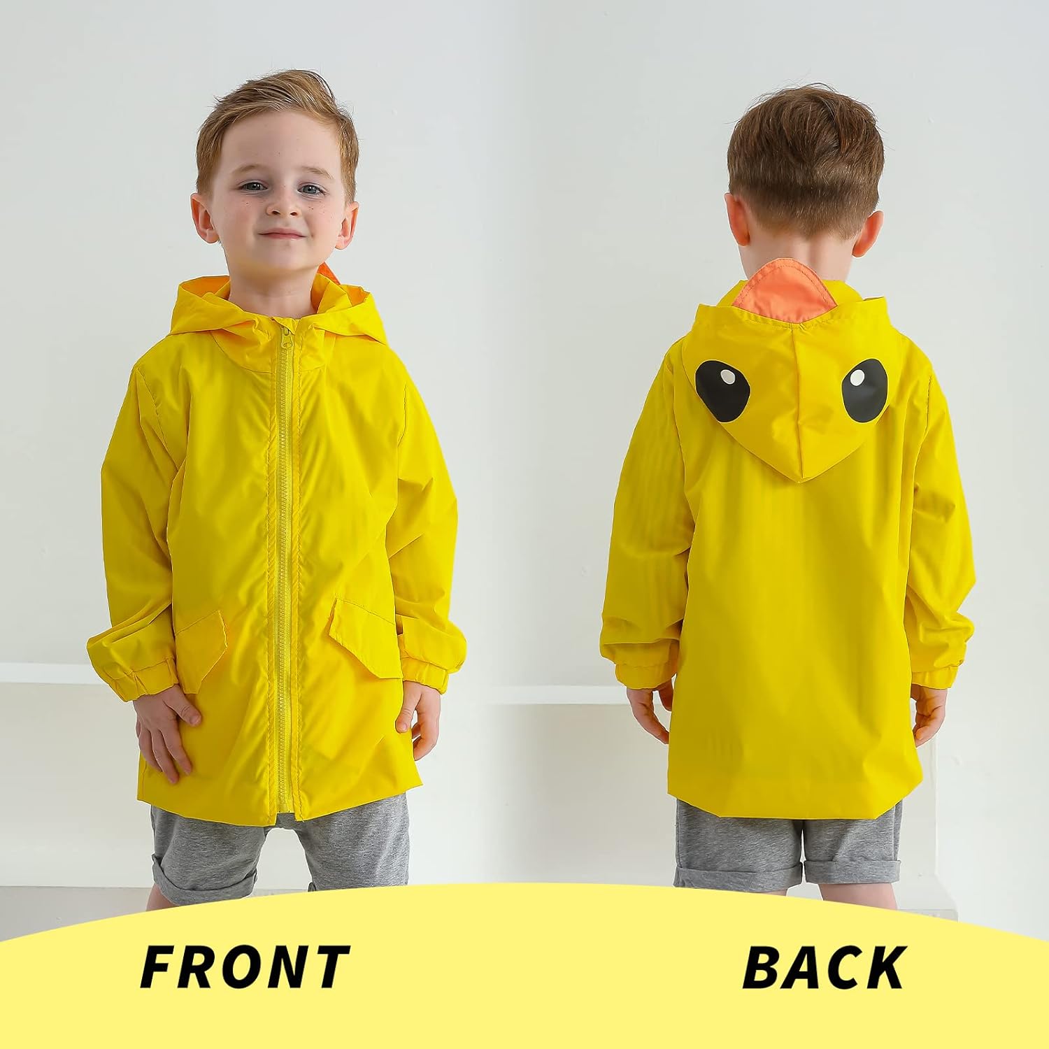 YOUNGER TREE Cute Duck Raincoat Hoodie for Toddler Baby Boy Girl
