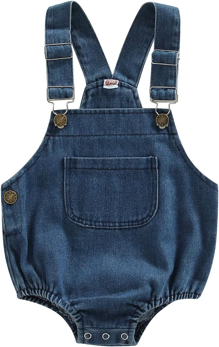 BULINGNA Baby Romper Denim Overalls Summer Comfort for Baby