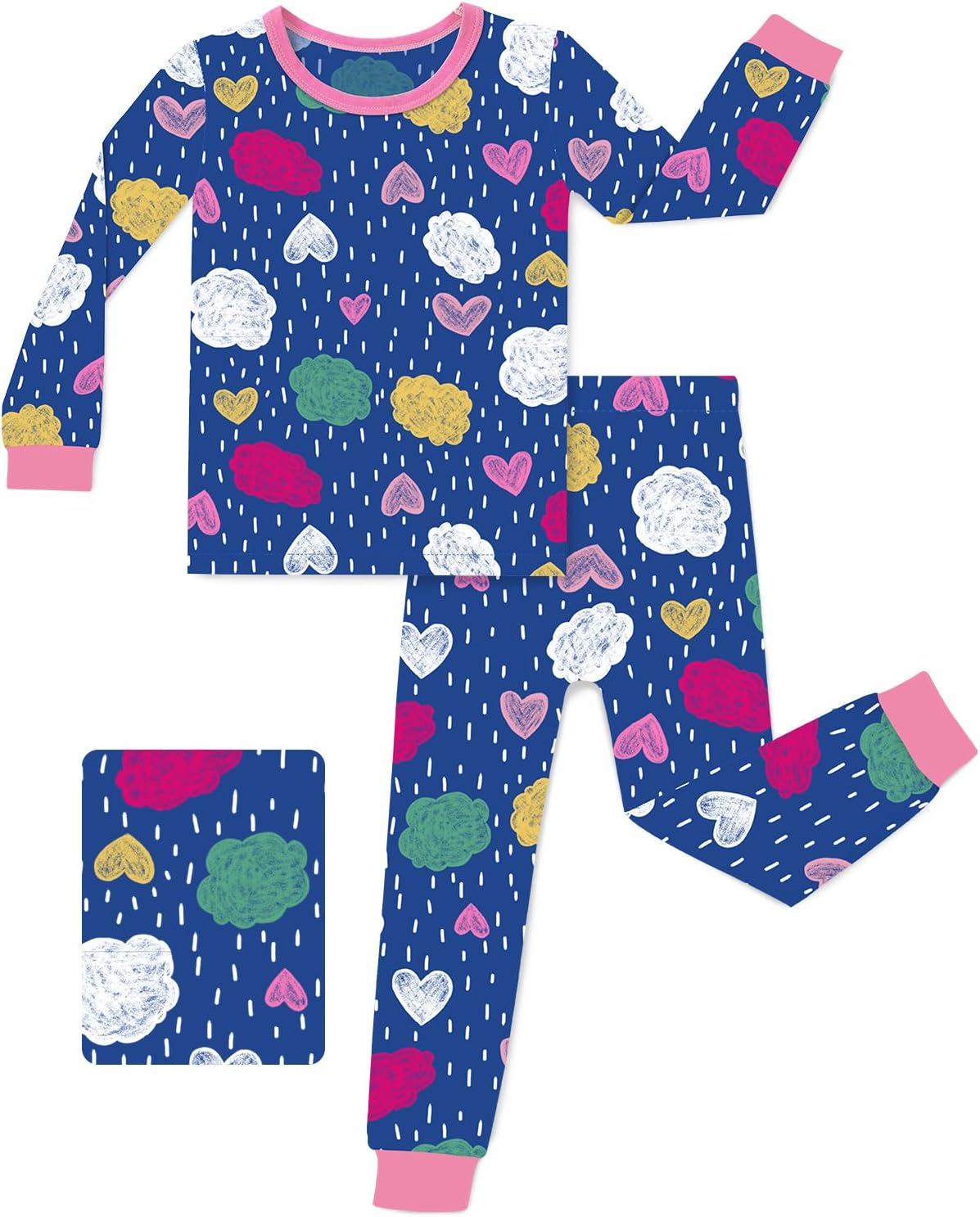 Lightweight bamboo viscose pajama set for toddlers
