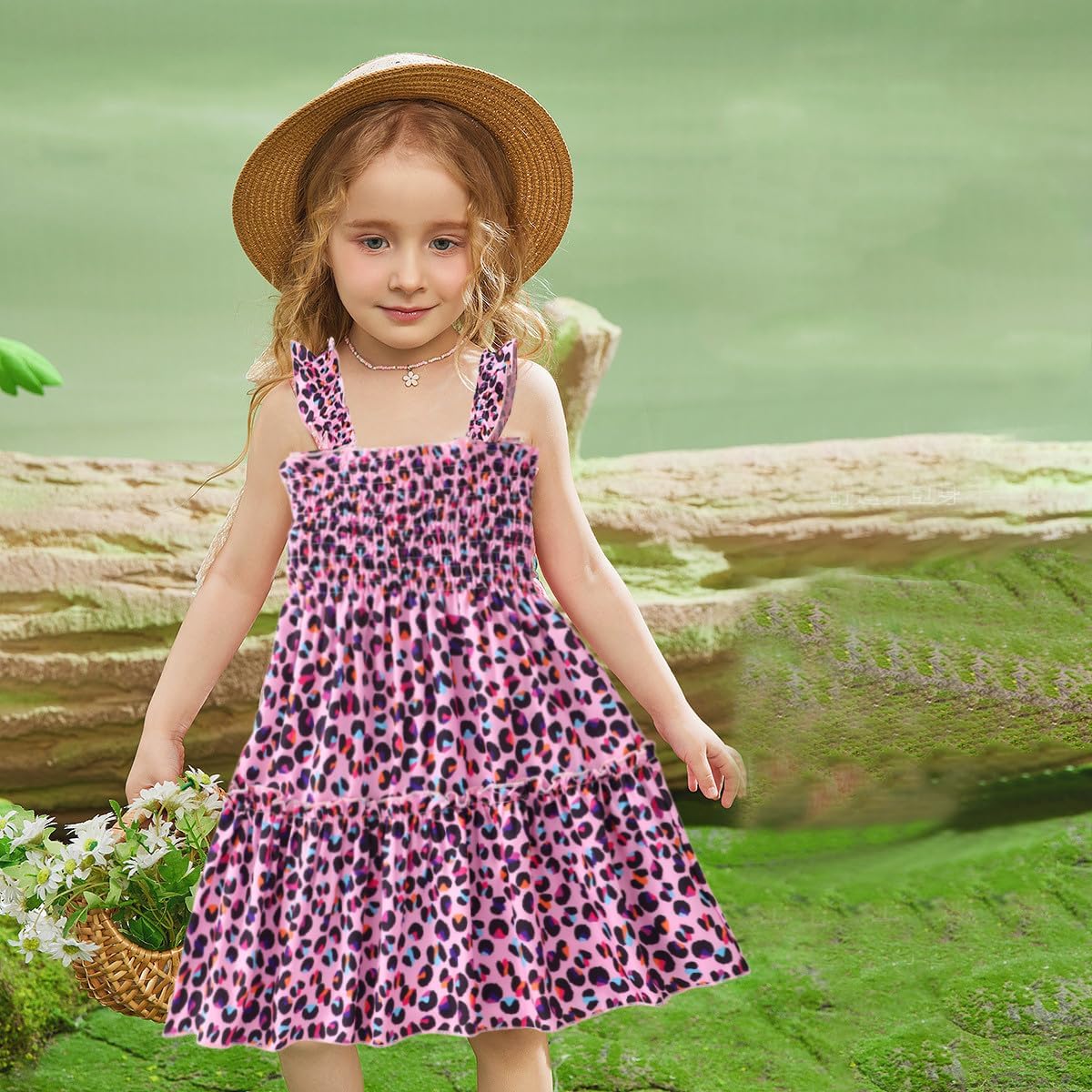 Tkria Little Girls Summer Ruffle Sleeve Sundress