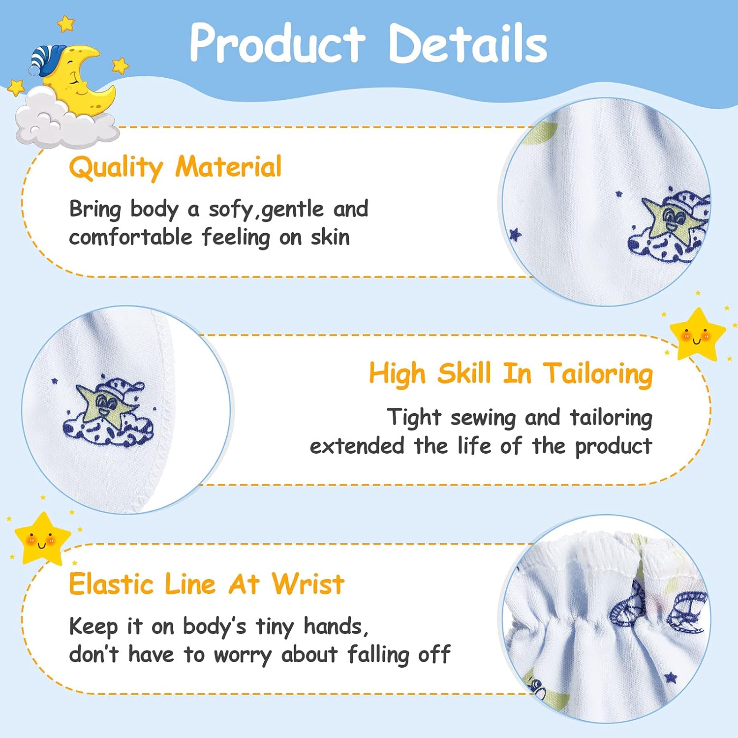Geyoga 24-Pair Newborn Gloves Soft Stretchy