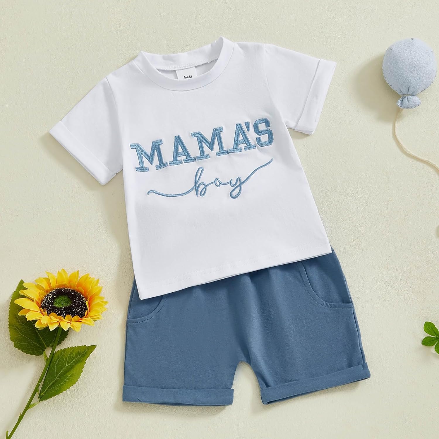 Trendy Embedded T-Shirt Set for Toddler Boys