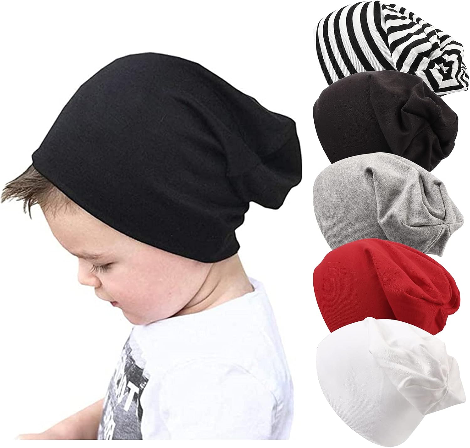 5-Piece Baby Beanie Hats for Kids 3M-6Yr