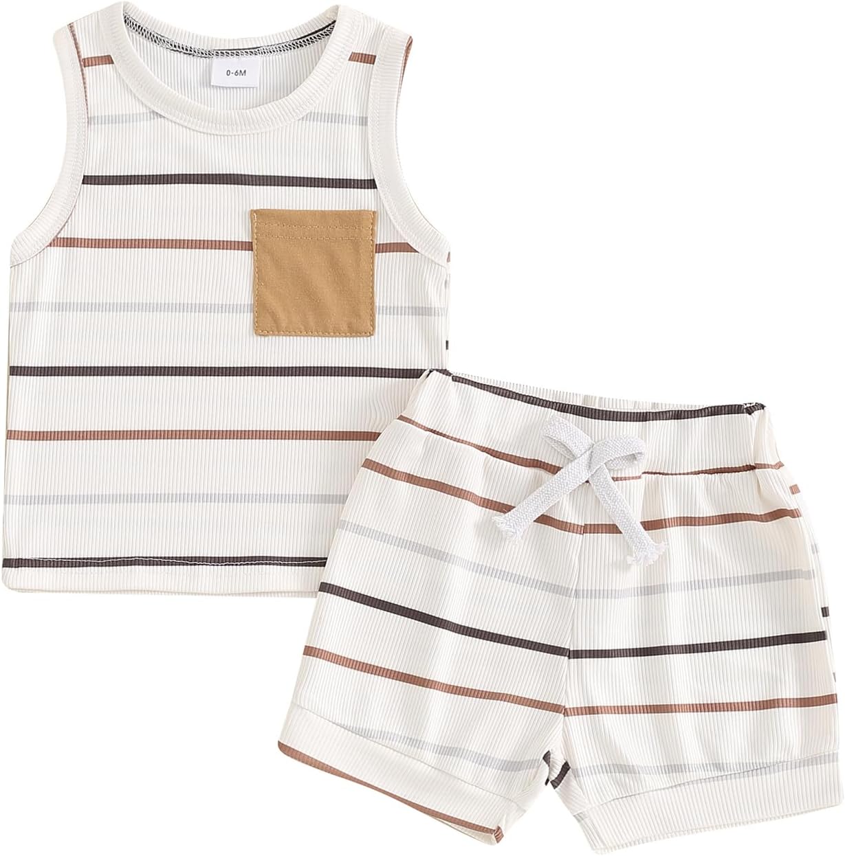 Cute Newborn Boy Summer Outfit - Tank Tops Shorts