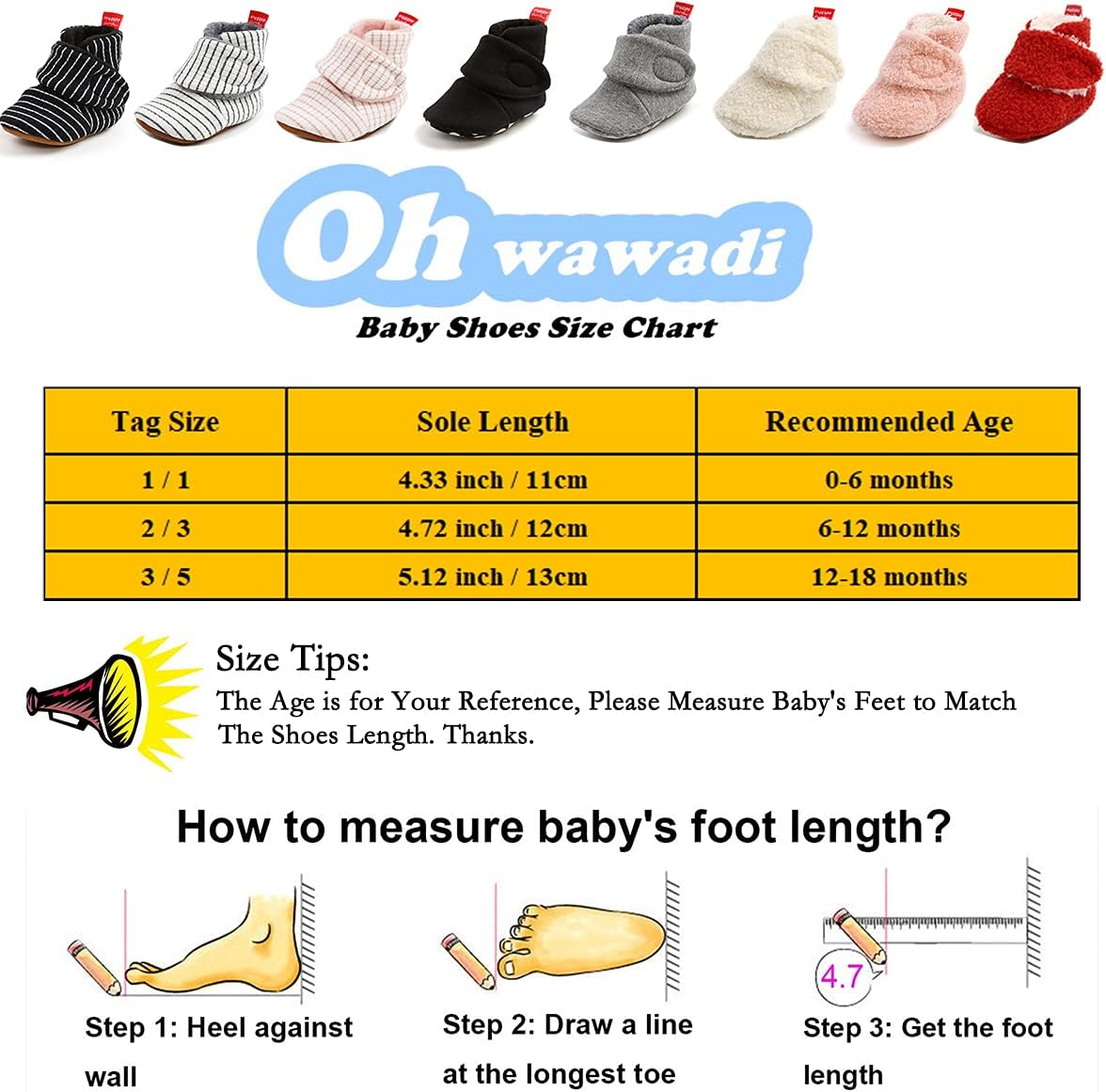 Ohwawadi Soft Baby Slippers for Girls and Boys